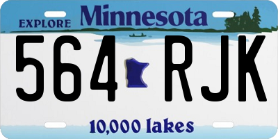 MN license plate 564RJK