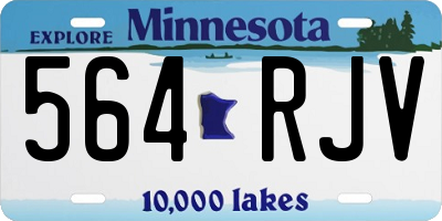 MN license plate 564RJV