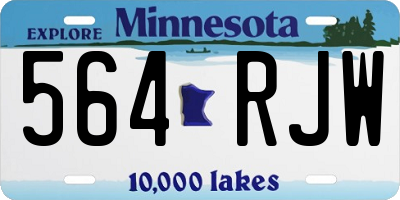 MN license plate 564RJW