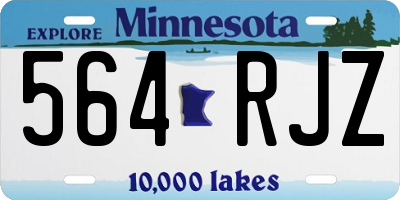 MN license plate 564RJZ