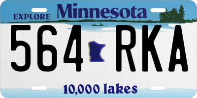 MN license plate 564RKA