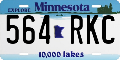 MN license plate 564RKC