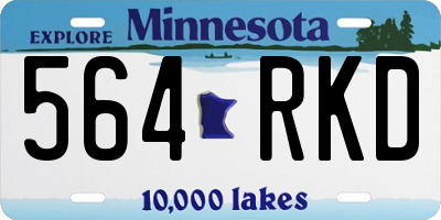 MN license plate 564RKD