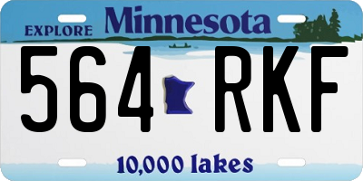 MN license plate 564RKF