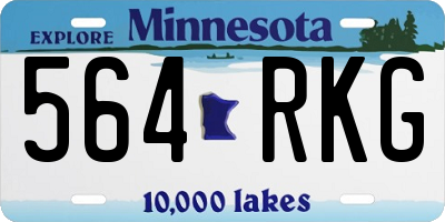 MN license plate 564RKG