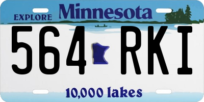 MN license plate 564RKI