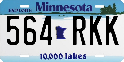 MN license plate 564RKK