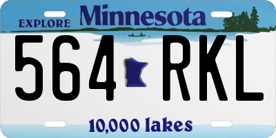 MN license plate 564RKL