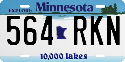 MN license plate 564RKN