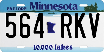 MN license plate 564RKV