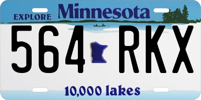 MN license plate 564RKX