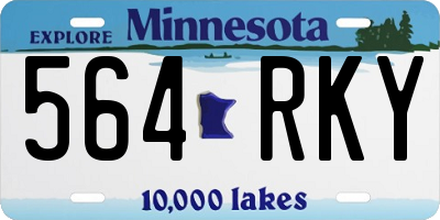 MN license plate 564RKY