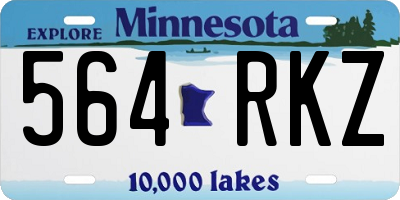 MN license plate 564RKZ