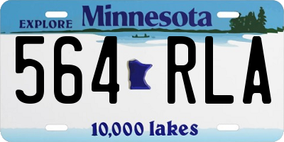 MN license plate 564RLA