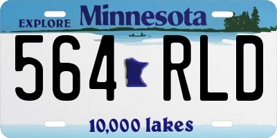 MN license plate 564RLD