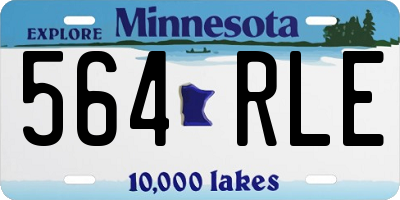 MN license plate 564RLE