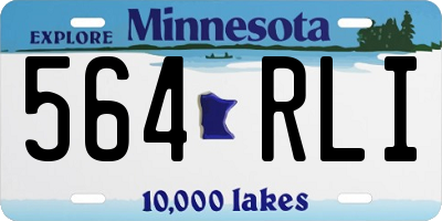 MN license plate 564RLI