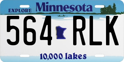 MN license plate 564RLK