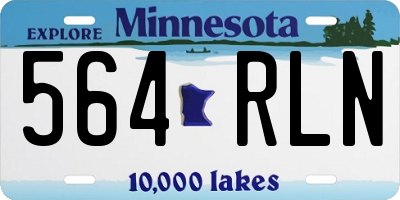 MN license plate 564RLN