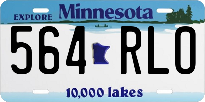 MN license plate 564RLO