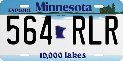MN license plate 564RLR