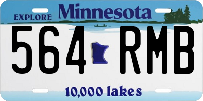 MN license plate 564RMB