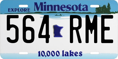 MN license plate 564RME