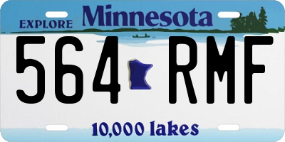 MN license plate 564RMF
