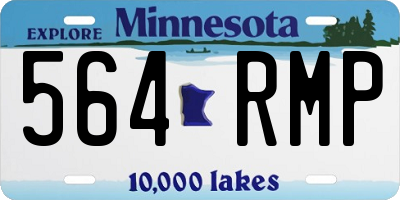 MN license plate 564RMP