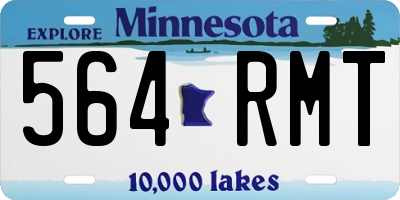 MN license plate 564RMT