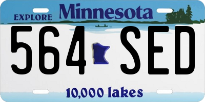 MN license plate 564SED