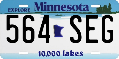 MN license plate 564SEG