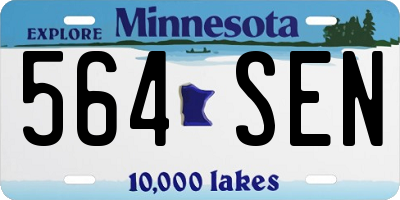 MN license plate 564SEN