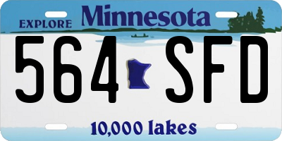 MN license plate 564SFD