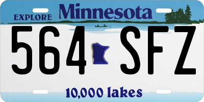 MN license plate 564SFZ