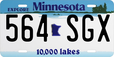 MN license plate 564SGX