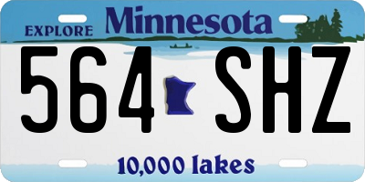 MN license plate 564SHZ