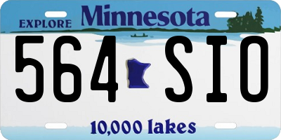 MN license plate 564SIO