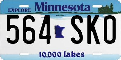 MN license plate 564SKO