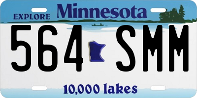 MN license plate 564SMM