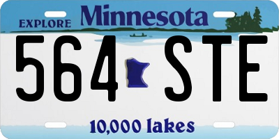 MN license plate 564STE