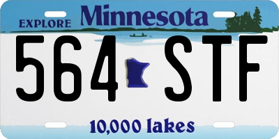 MN license plate 564STF