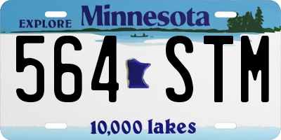 MN license plate 564STM
