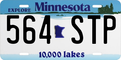 MN license plate 564STP