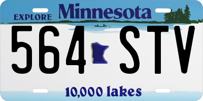 MN license plate 564STV
