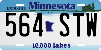 MN license plate 564STW