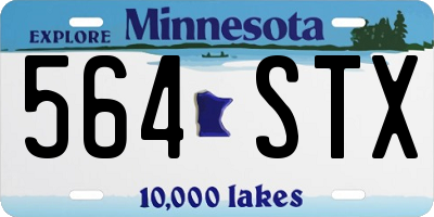 MN license plate 564STX