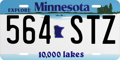 MN license plate 564STZ