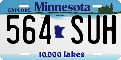 MN license plate 564SUH
