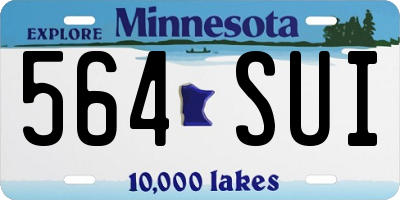 MN license plate 564SUI